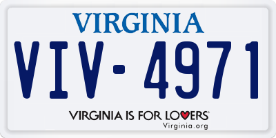 VA license plate VIV4971