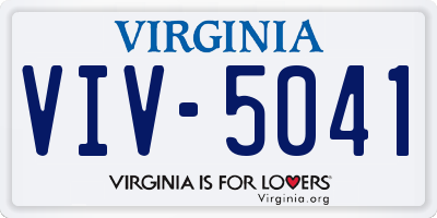 VA license plate VIV5041