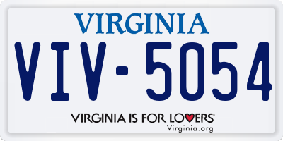VA license plate VIV5054