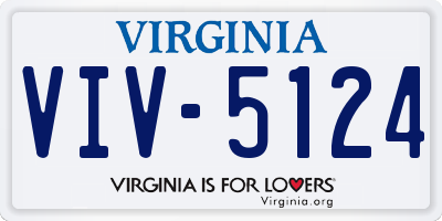 VA license plate VIV5124