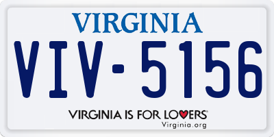 VA license plate VIV5156