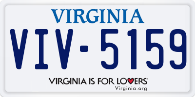 VA license plate VIV5159