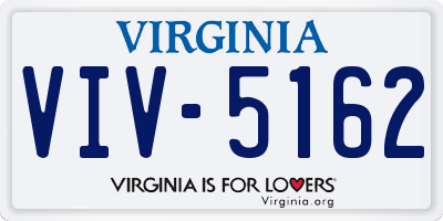 VA license plate VIV5162