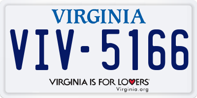 VA license plate VIV5166