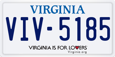 VA license plate VIV5185