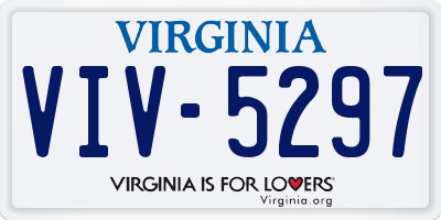 VA license plate VIV5297