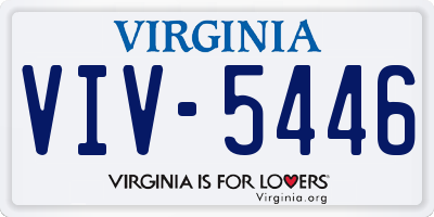 VA license plate VIV5446