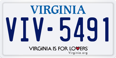 VA license plate VIV5491