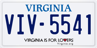 VA license plate VIV5541