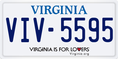 VA license plate VIV5595