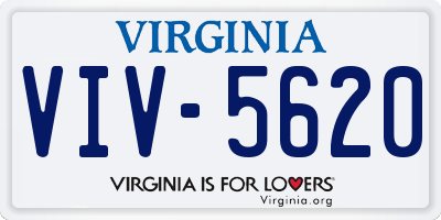 VA license plate VIV5620