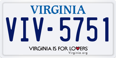 VA license plate VIV5751