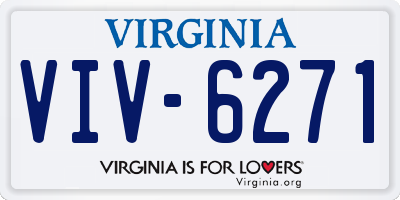 VA license plate VIV6271