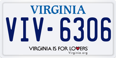 VA license plate VIV6306