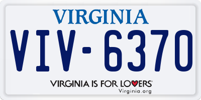 VA license plate VIV6370