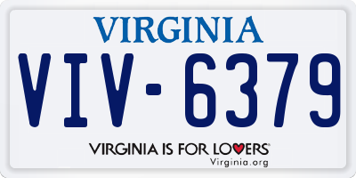 VA license plate VIV6379