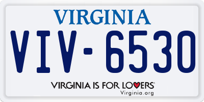 VA license plate VIV6530