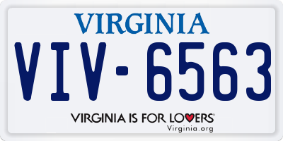 VA license plate VIV6563