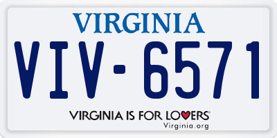 VA license plate VIV6571
