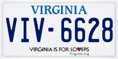 VA license plate VIV6628