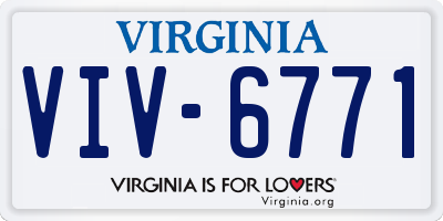 VA license plate VIV6771