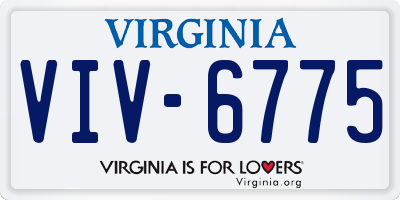 VA license plate VIV6775