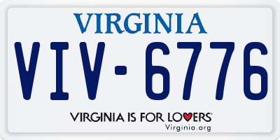 VA license plate VIV6776