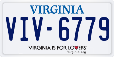 VA license plate VIV6779