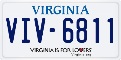 VA license plate VIV6811