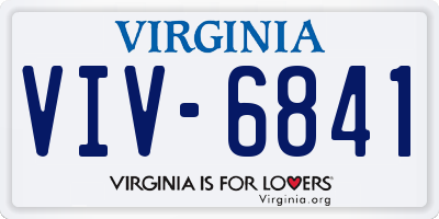 VA license plate VIV6841