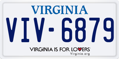 VA license plate VIV6879