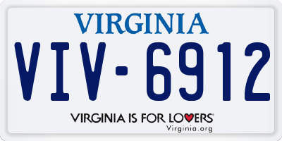 VA license plate VIV6912