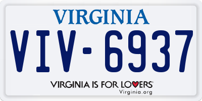 VA license plate VIV6937