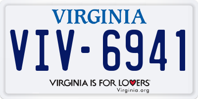VA license plate VIV6941