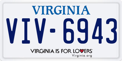 VA license plate VIV6943