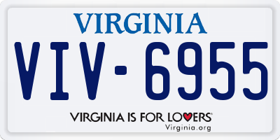 VA license plate VIV6955
