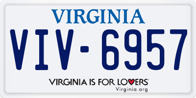 VA license plate VIV6957