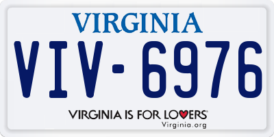 VA license plate VIV6976