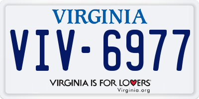VA license plate VIV6977