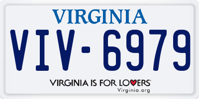 VA license plate VIV6979