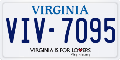 VA license plate VIV7095