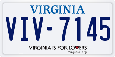 VA license plate VIV7145