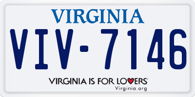 VA license plate VIV7146
