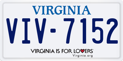 VA license plate VIV7152