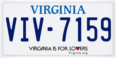 VA license plate VIV7159