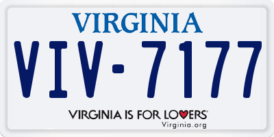 VA license plate VIV7177