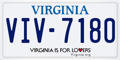 VA license plate VIV7180
