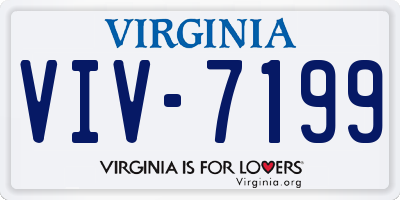 VA license plate VIV7199