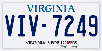 VA license plate VIV7249