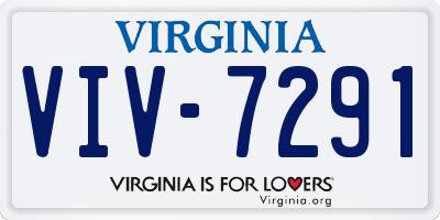 VA license plate VIV7291